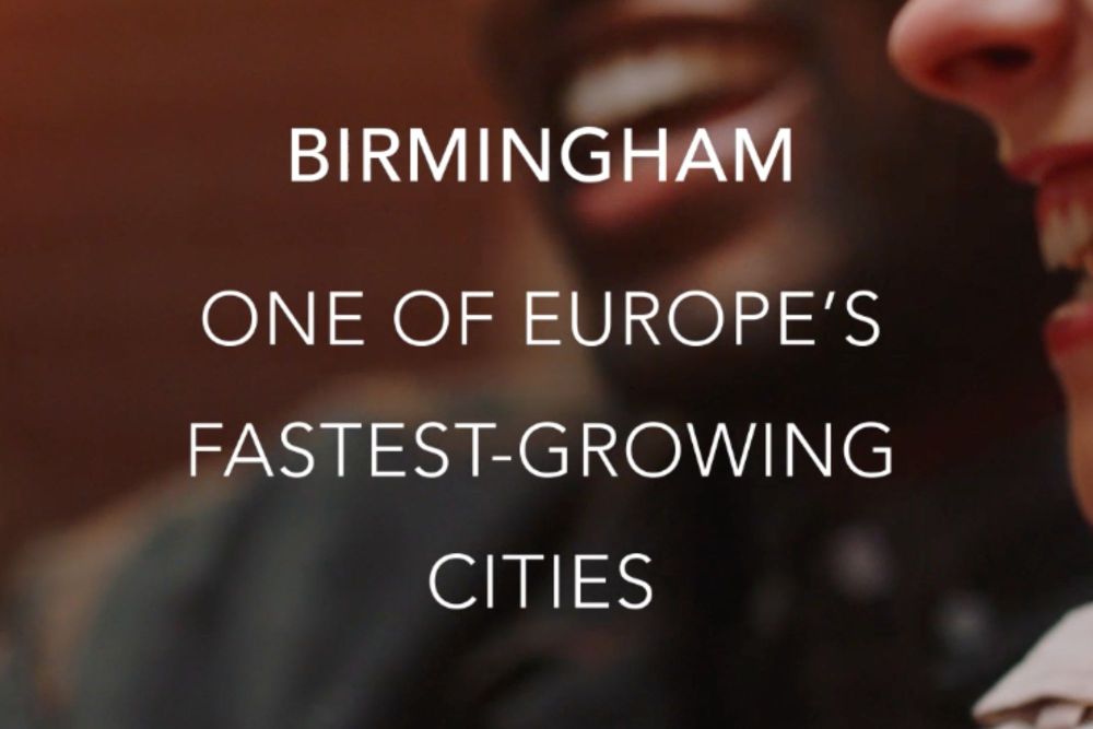 BIRMINGHAM NAMED ONE OF EUROPE'S FASTEST-GROWING CITIES